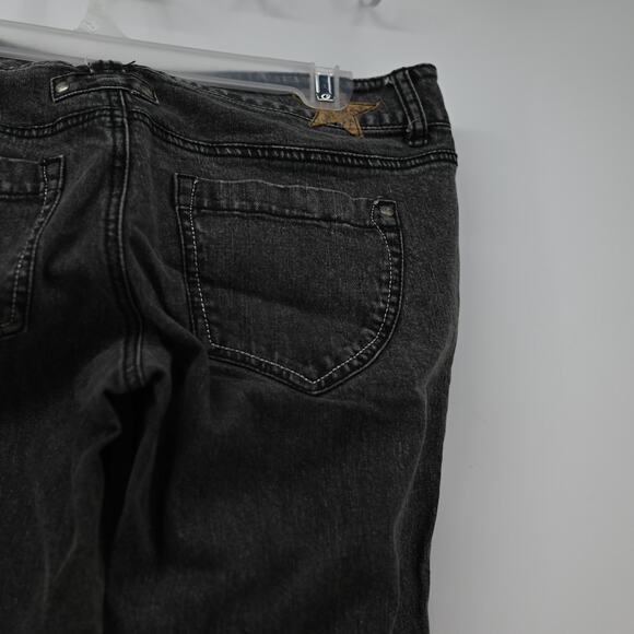 DKNY Skinny Jeans Y2K Style Zipper Faded Black Women Size 30 - Picture 13 of 15